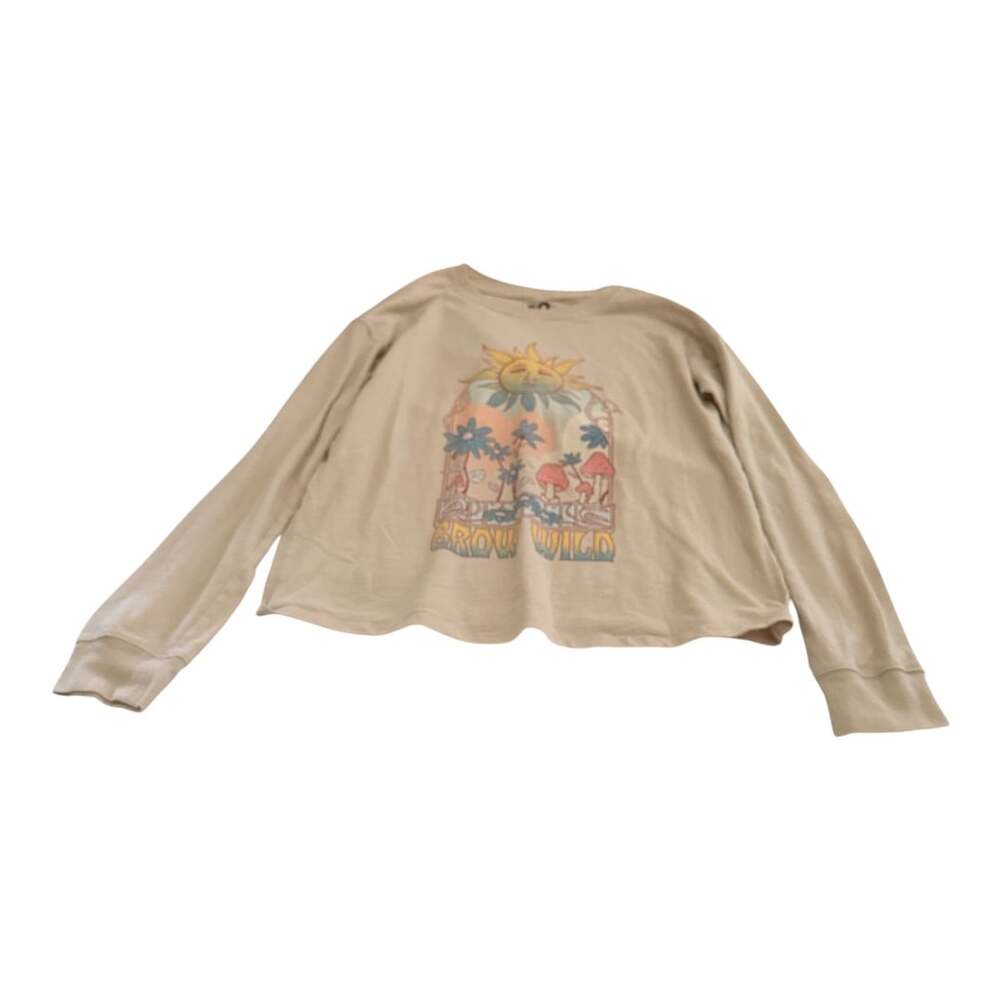 SO Grow Wild Sun & Mushrooms Graphic Long Sleeve Tee